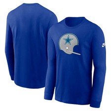 Dallas Cowboys NFL Nike Rewind Helmet Team Apparel Long Sleeve T-Shirt~BNWT!