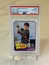 Joe Panik -2014 Topps Heritage Real One Autographs #JPA Rookie RC PSA 10 -Pop 24