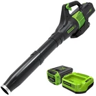 Greenworks 60V Cordless Leaf Blower 450CFM 140MPH w/ 2Ah Battery and 3A Charger