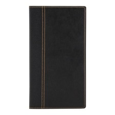 Securit Trendy Faux Leather Bill Presenter Black Restaurant Cafe Holder