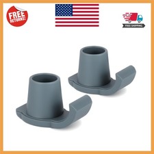 Walker Ski Glides for Folding Walkers - 2 Pack, Gray for Smooth Mobility