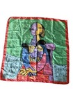 Vintage Picasso Art Woman In Chair Satin-y Scarf  33.5” Cubist Fashion Decor — photo 4