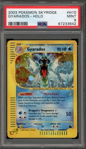 Pokemon Gyarados Skyridge Holo Rare #H10 PSA 9 Mint