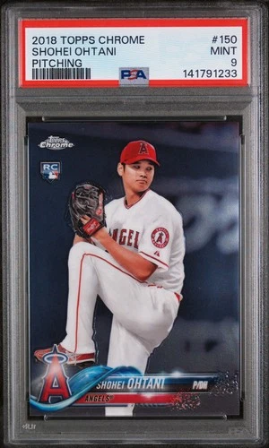 2018 Topps Chrome Shohei Ohtani #150 Pitching PSA 9 Los Angeles Angels MLB