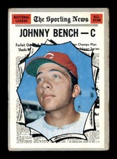 1970 Topps #464 Johnny Bench AS G/VG X3142945