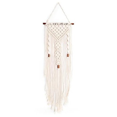 Wandbehang-Set Makramee aus massiver Eiche - Double Twist MWH003