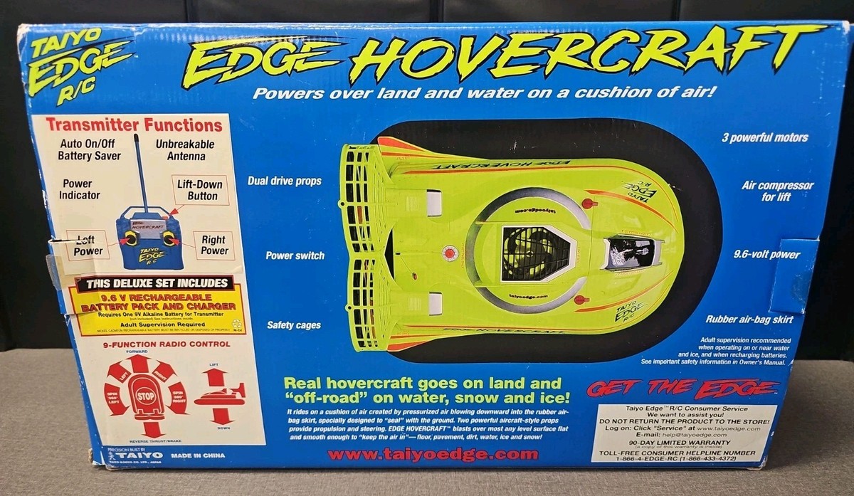 TAYO EDGE R/C ホバークラフト　ラジコン Taiyo Edge HOVERCRAFT RC Remote 27MHz 9.6v Vintage 2001 Complete