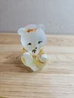 Fenton Hand Painted 7/200. Waterman Bear R44 P18