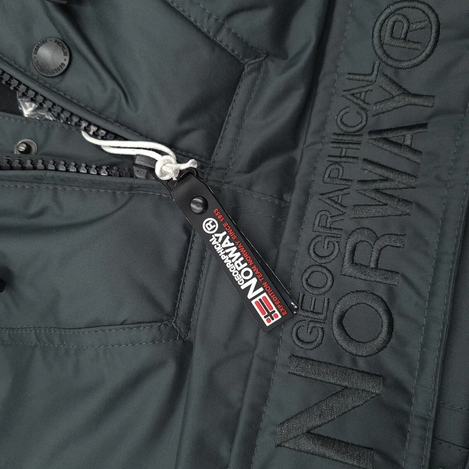 Chaqueta Parka Geographical Norway Hombre Anorak Gris Aislado Nj6 Talla M Foto 4 de 4