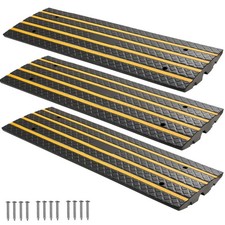 Car Driveway Curb Ramp 3 Pack 33069 Lbs Rubber 2.6 In Rise Garage Sidewalk