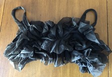 Vintage Bikini Style Ruffle Top Nylon Sleepwear Medium