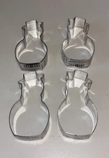 Metal Cookie Cutters Snowmen Christmas/ Winter 3.5” Celebrate It Set Of 4. New.