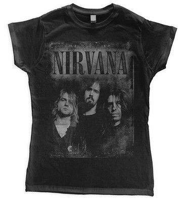 Gadget - Nirvana: Rock Off - Faded Faces (Donna Tg. T-Shirt S) -D- Skirt Off
