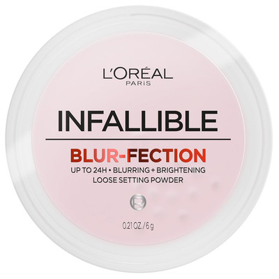 Infallible Blur-Fection Longwear Loose Setting Powder, Blurring Face Powder with