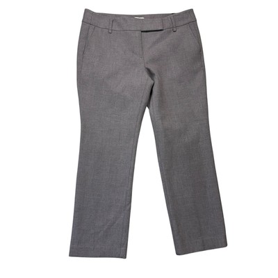 Ann Taylor LOFT Womens Dress Pants 12P Gray Marisa Slim Leg Stretch Mid Rise NWT
