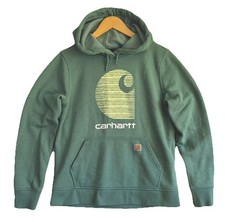 Carhartt Hoodie Womens M Green Rain Defender Pullover 8-10 Model TS5636W