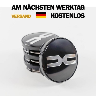 4x Nabendeckel für Dacia 60mm Felgendeckel Neu Logo Duster Sandero Jogger Black