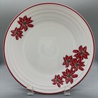 Fiesta Poinsettia Luncheon Plate in White | Fiestaware Christmas Flower Lunch