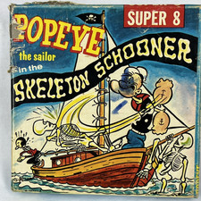 Popeye The Sailor Skeleton Schooner Super 8 FILM 574 Black  White Not Tested