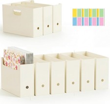 12x12 Scrapbook Paper Storage Organizer, 6 Pack Foldable 6 Packs, Yellow