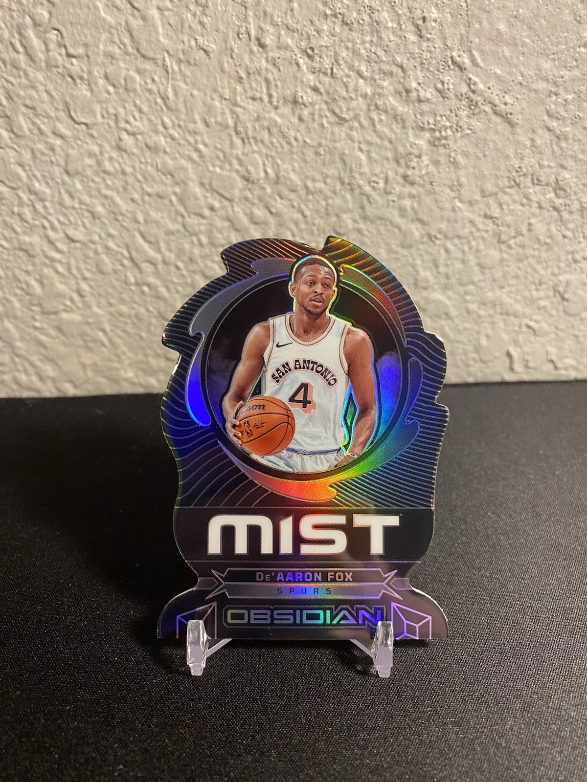 De'Aaron Fox 2024-25 Panini Obsidian Mist Die Cut San Antonio Spurs #17