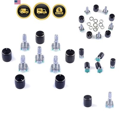 5Pcs 360 Degree Rotary Encoder Code Switch Digital Potentiometer with Push Bu...