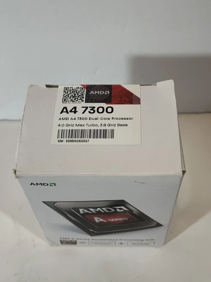 NEW AMD A4-7300 Dual-Core 4.0GHz AD7300OKHLBOX FM2 Processor CPU w/Heatsink Fan - Image 3 of 4