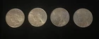 Four Peace Silver Dollars (1927,1934,1935) $1 Rarer Dates SilverLot