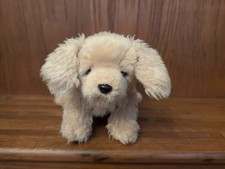The Bearington Collection Beige Tan Puppy Dog 12" Plush Stuffed Animal Toy