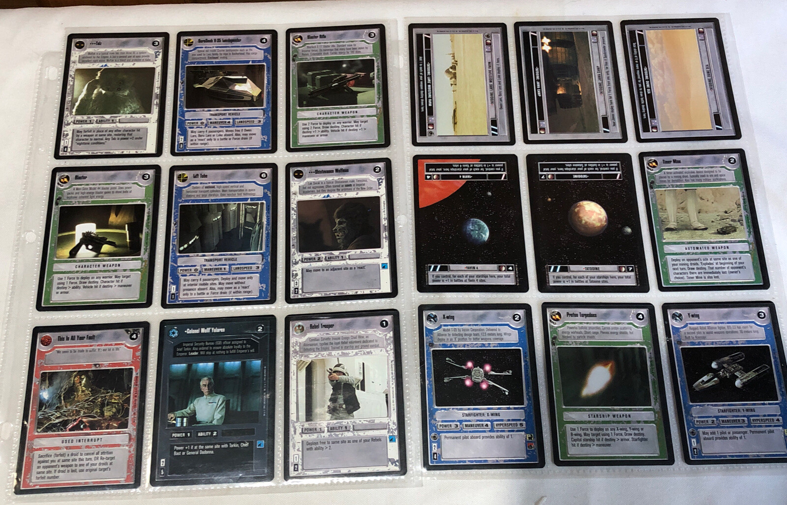 1995 Star Wars CCG Cards A Collector's A lot Of (210) Card See Picture