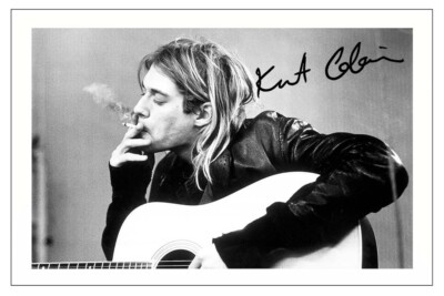 KURT COBAIN SIGNED PHOTO PRINT AUTOGRAPH MUSIC NIRVANA | eBay UK