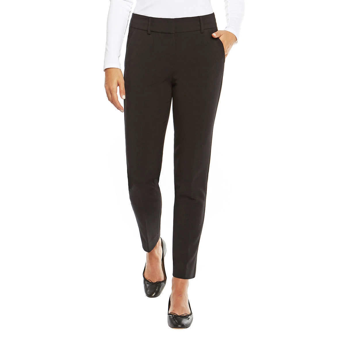 Kirkland Signature SIZE: 6 Ladies' Trouser Dressy Pants COLOR: BLACK