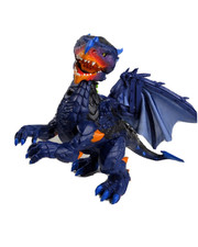 WowWee Untamed Legends Dragon Vulcan Dark Blue Interactive Toy 9" tall