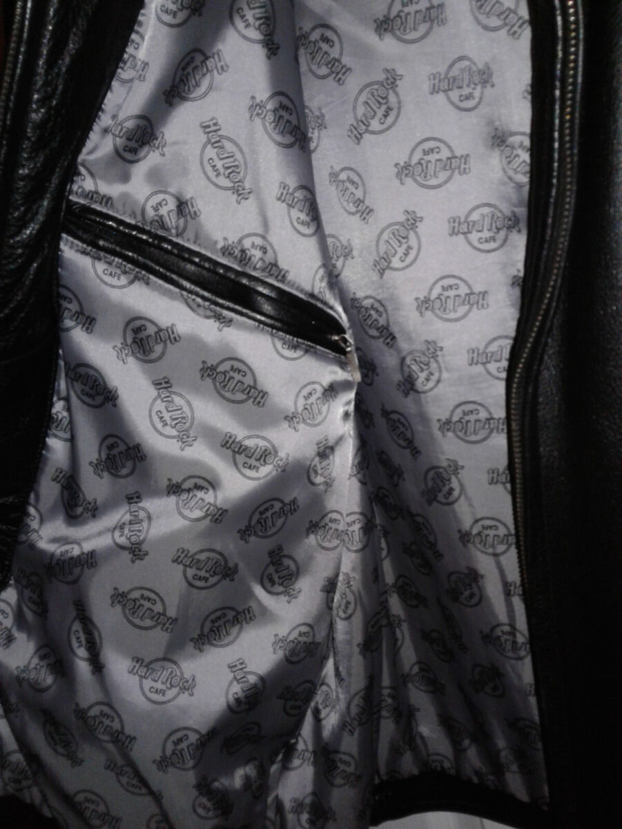 VTG Hard Rock Cafe Tokyo Leather Bomber Jacket Black Men VTG Hard Rock Cafe Tokyo Leather Bomber Jacket Black Men