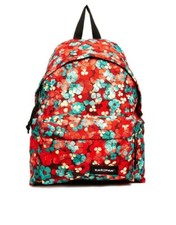 Mochila Eastpak modelo flores asas negras con partimento para tablet