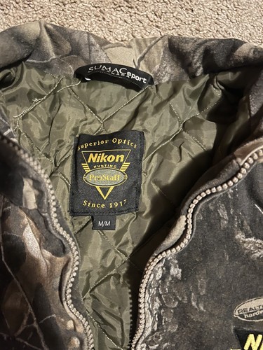 Nikon Hunting ProStaff Real Tree Full Zip Quilt Lined Jacket Men’s M Camo - Picture 2 of 3
