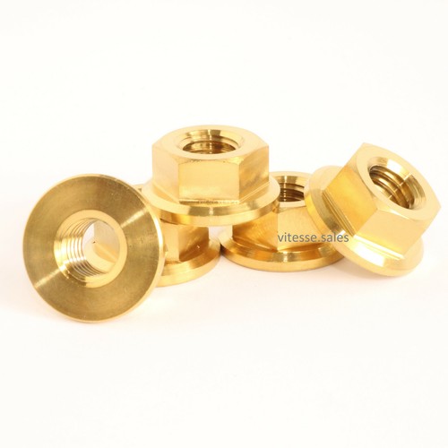 M8 Nut M8x1.25mm Titanium Metric Gold Flange Nuts DIN 6923 13mm Nut 4.4g - 第 1/4 張圖片