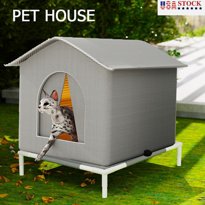 Winter Cat Shelter Cat House Insulated Warm Stray Cat Bed Waterproof with Base