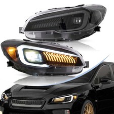 VLAND Headlights Full LED For Subaru WRX-STI 2015-2021 w/Startup-Animation Clear