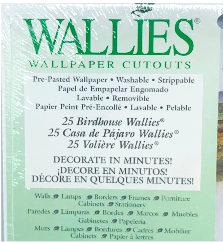 Nuevo de Lote Antiguo Wallies 12099 Pajareras Papel Pintado Prepegado Recortes Lavable Despojable Foto 3 de 4