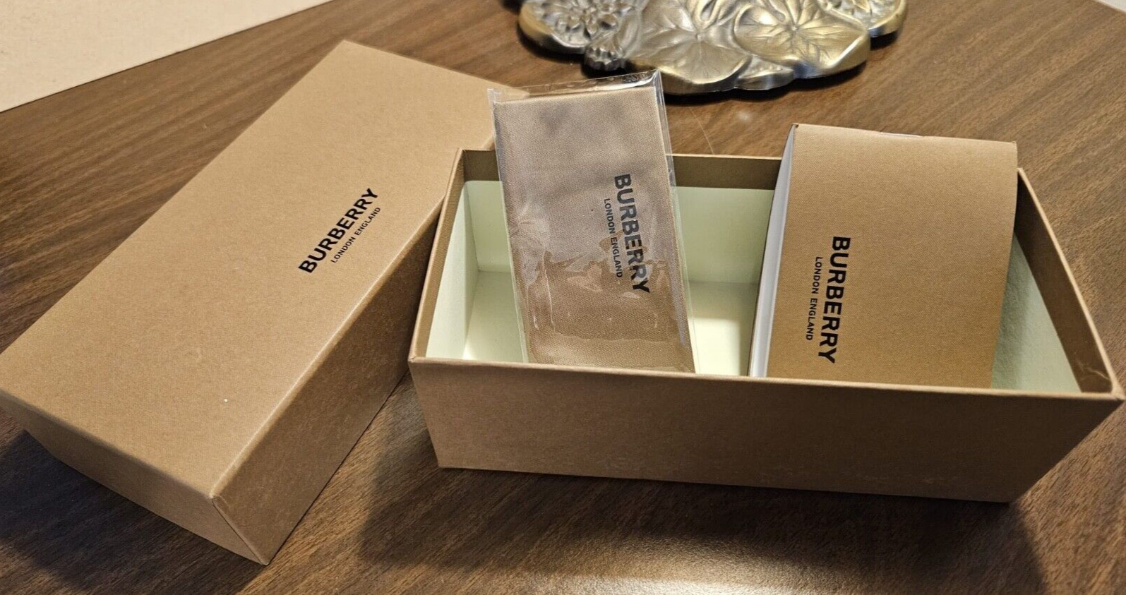 Authentic Burberry Brown Eyeglasses Sunglasses Gift Box Only British 7