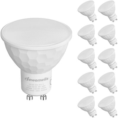 10x DEWENWILS Dimmbare GU10 LED Glühbirnen 5W Warmweiß 2700K CE ROHS