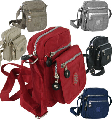Kleine Schultertasche / Umhängetasche Handtasche praktische Aufteilung / Nylon