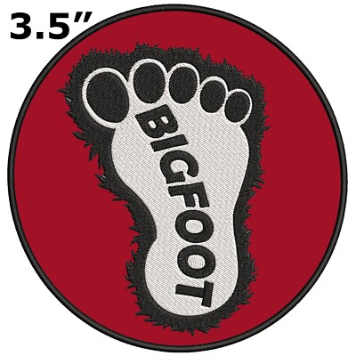Bigfoot Patch Sasquatch in Forest Embroidered Iron-On Applique Myth Legend Gift
