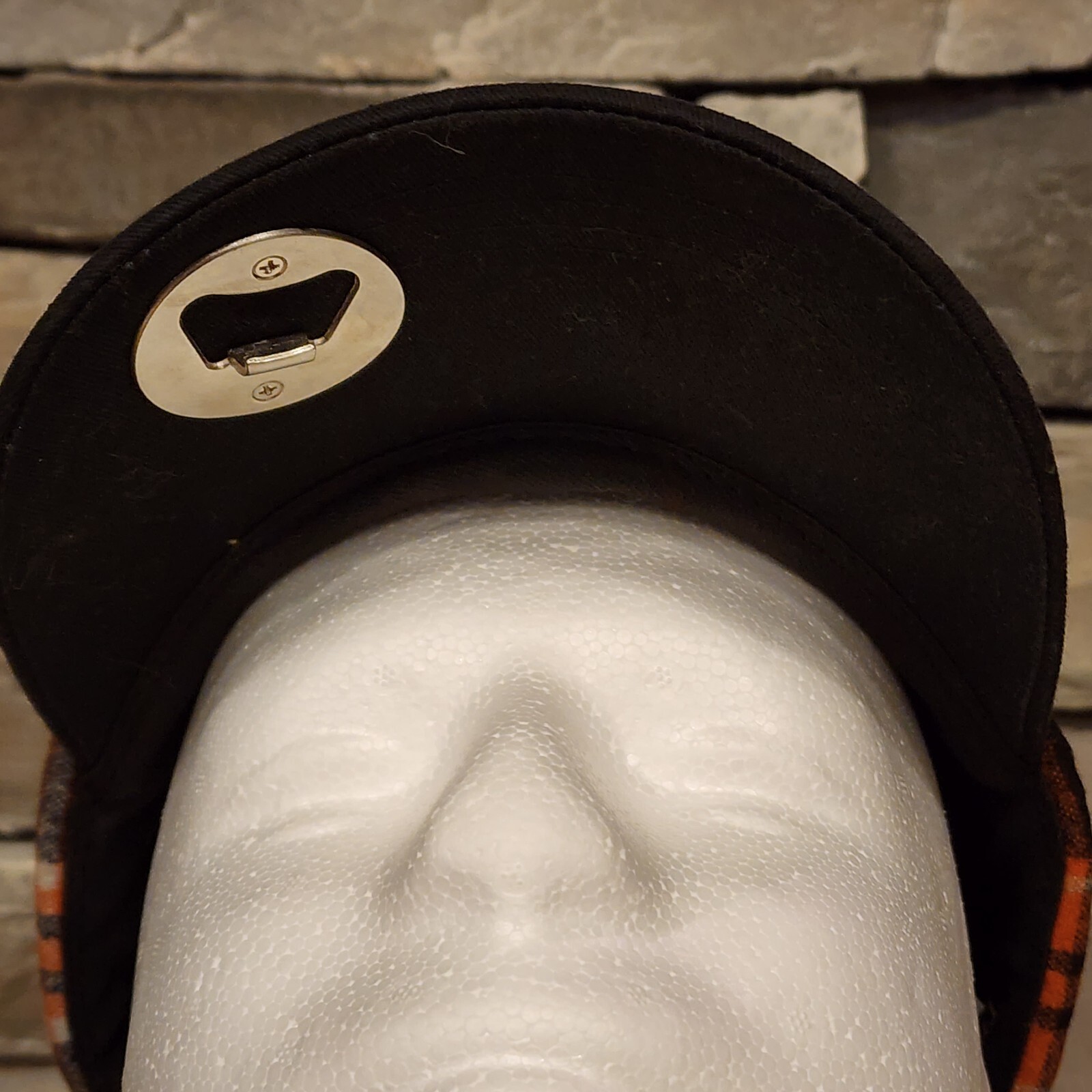 Pendleton Orange Plaid Wool Baseball Cap Hat One … - image 8