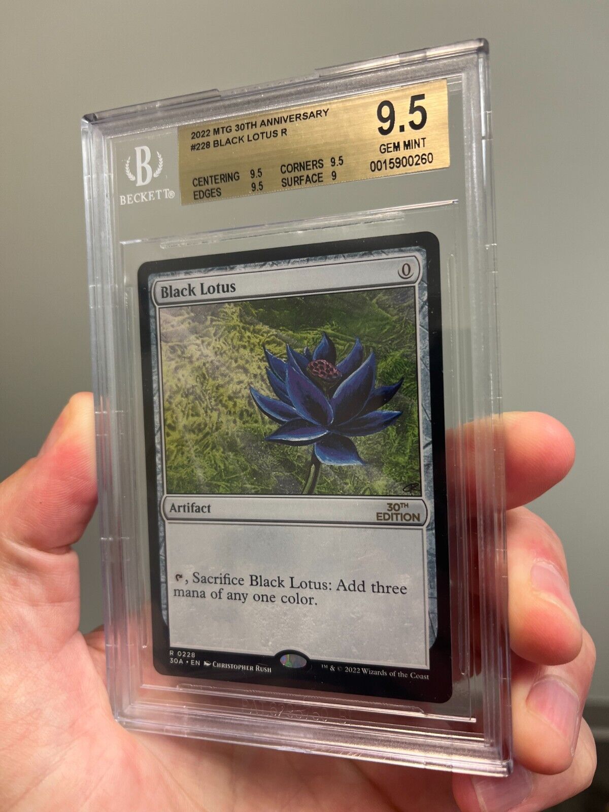 2022 MtG 30th Anniversary 228 Black Lotus Rare BGS 9.5 Retro Magic