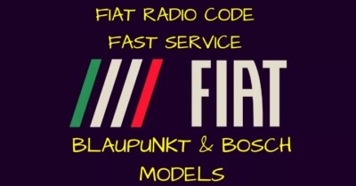   Fiat Radio Code Pin Doblo Croma Ducato Idea Palio Panda Punto Multipla Linea  