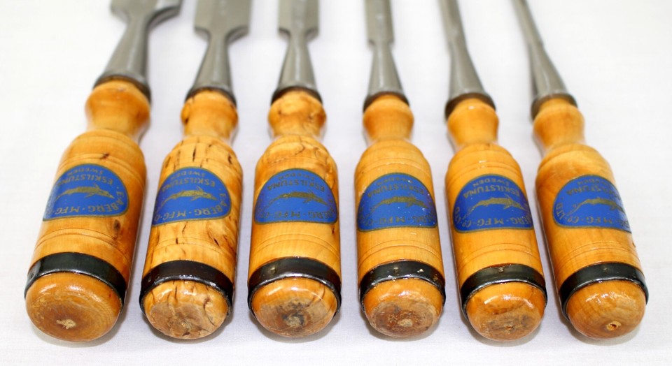 Swedish EA Berg Shark Chisels 1026C Set of Six with Box Erik Anton Near Mint eBay