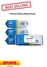 Tissue Kitchen Cleaning Wipes Strong Kitchen Big Pack ( 5 packs X  80pcs)