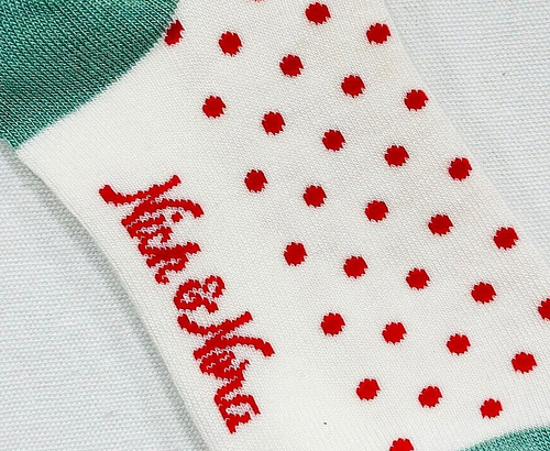 NWOT Nick & Nora HTF Rare Ivory w/Red Polka Dot Ankle Socks, 9-11 Women's - Picture 2 of 2